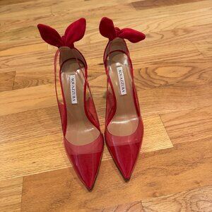 Aquazzura Bow tie Plexi Pump - Framboise (pink)